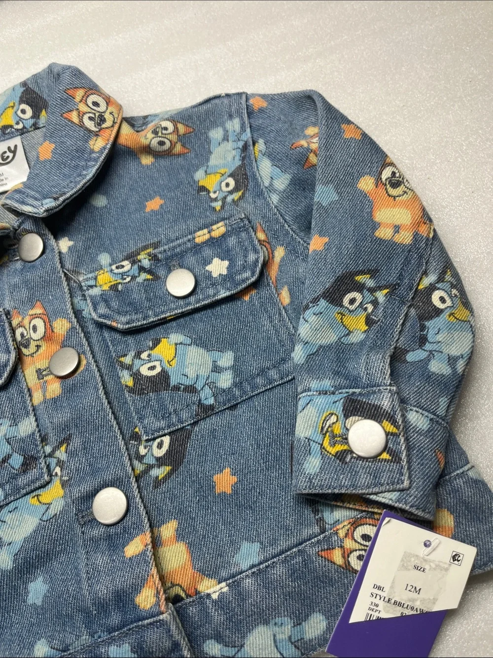 Bluey Denim Jacket 12 Months New